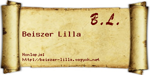 Beiszer Lilla névjegykártya